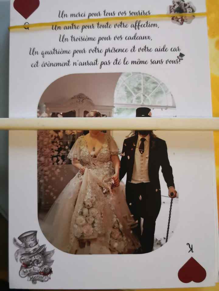 Carte de remerciement recue - 1