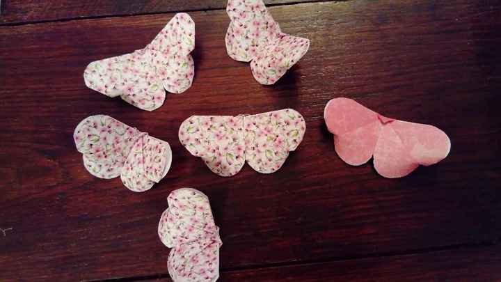 Suspension en macramé et papillon en papier - 4