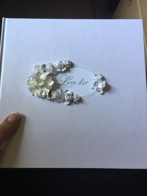 Livre d'or + porte stylo + dragées - 2