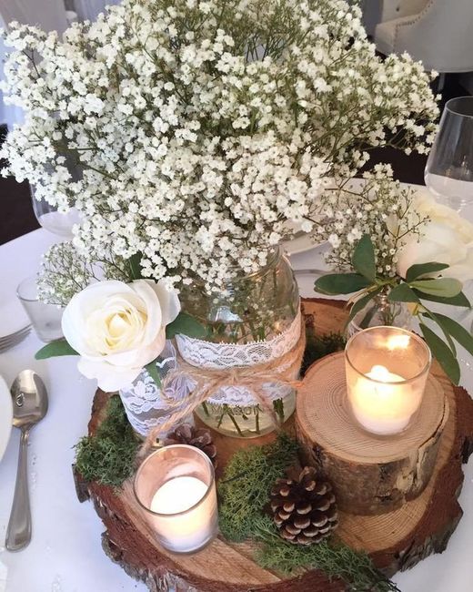 Centre de table - Vase, citron et gypsophile 4