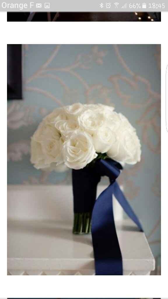 Bouquet mariée bleu/blanc - 1