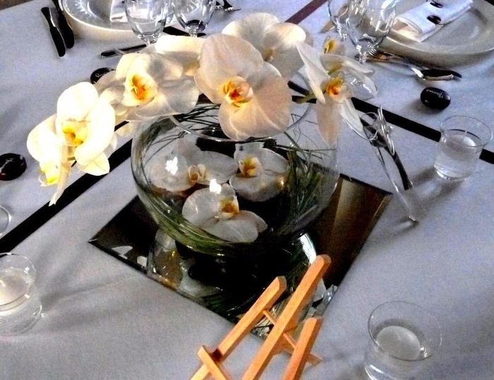vase boule orchidée