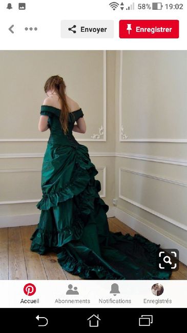 Robe de mariée verte ou touche de vert. - 4
