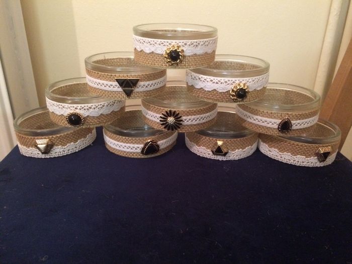Mes pots a dragées pour les tables