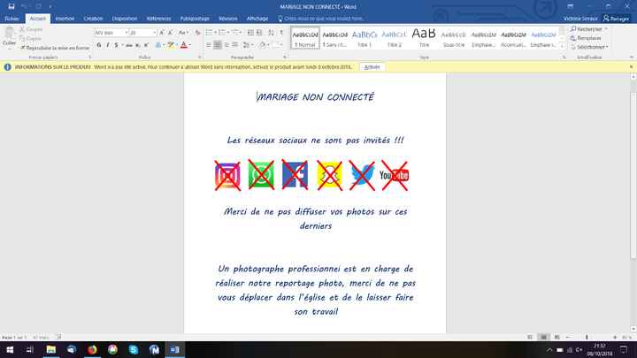 mariage déconnecté