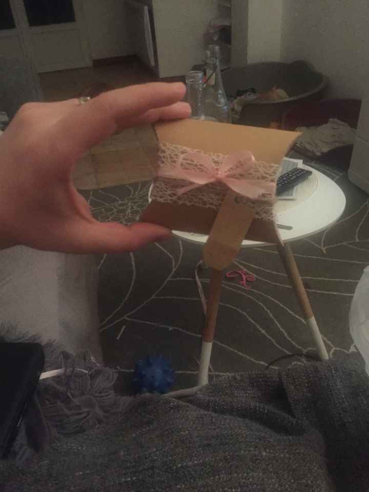 1er essai petite pochette cadeau pour invités - 1