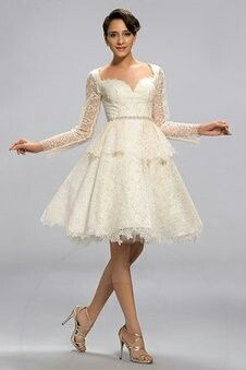 Robe de mariée courte champagne - 5