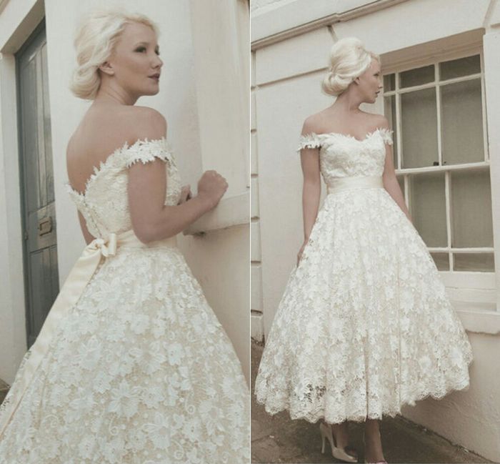 Robe de mariée courte champagne - 6
