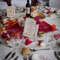 Décoration orange et fushia