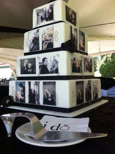 wedding cacke photo de couple 