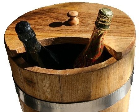 seau à champagne thème nature et champêtre 