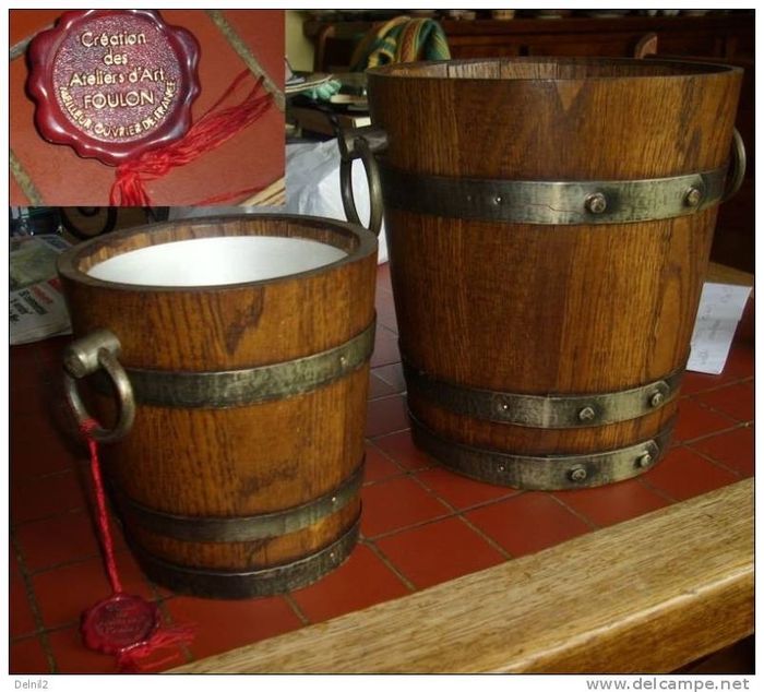seau à champagne thème nature et champêtre 