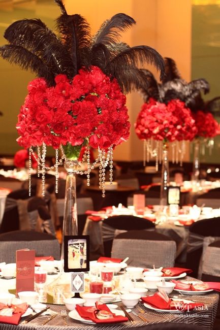 centre de table thème cabaret