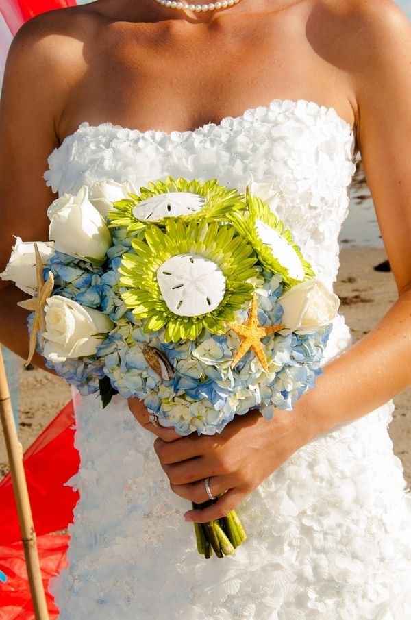 bouquet de mariée  thème : mer 