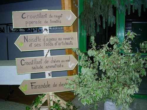 carte de menu thème montagne 