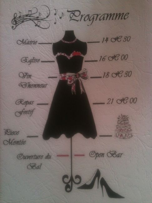 Programme mariage avec faire-part - 1