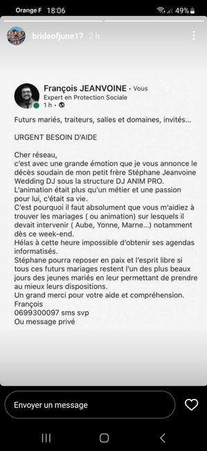 Décès dj Anim Pro Aude, Yonne,  Marne et alentour 2