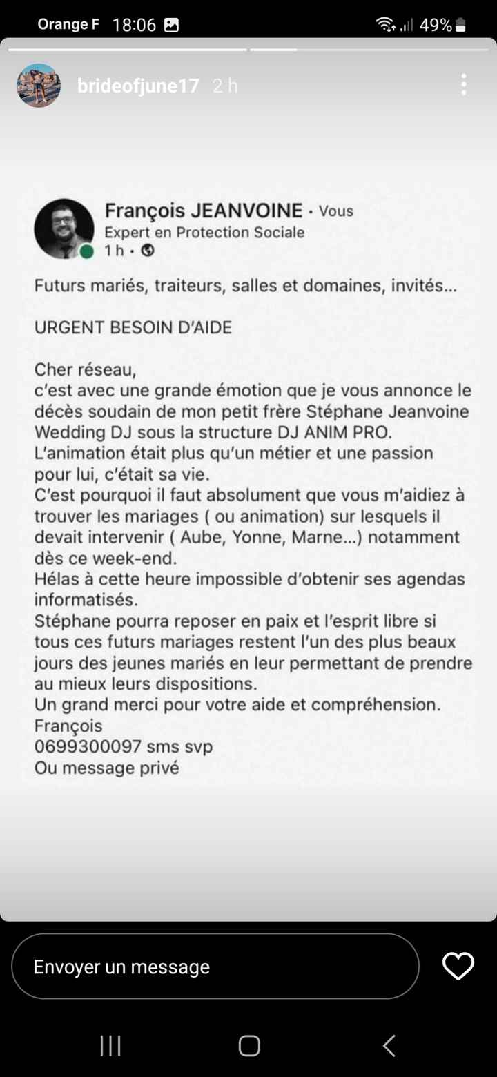 Décès dj Anim Pro Aude, Yonne,  Marne et alentour - 1