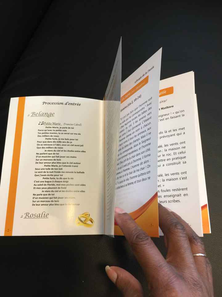 Plan de table et livret messe enfin arrivés - 3