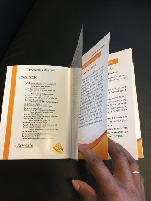 Plan de table et livret messe enfin arrivés - 3