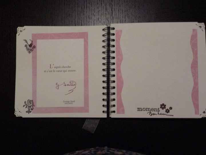 Livre d'or customisé rose & gris - 5