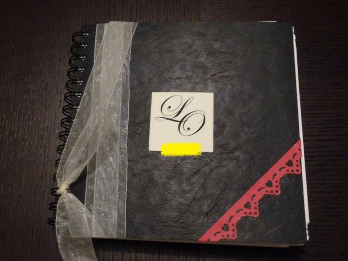 Livre d'or customisé rose & gris - 1