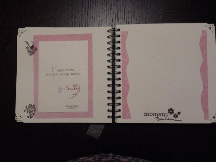 Livre d'or customisé rose & gris - 5