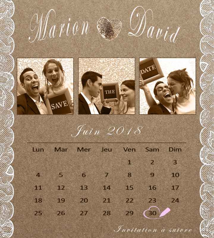 Save the date reçu - 1