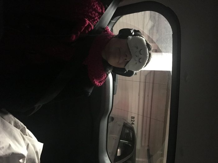 Dans la voiture avant d'arriver
