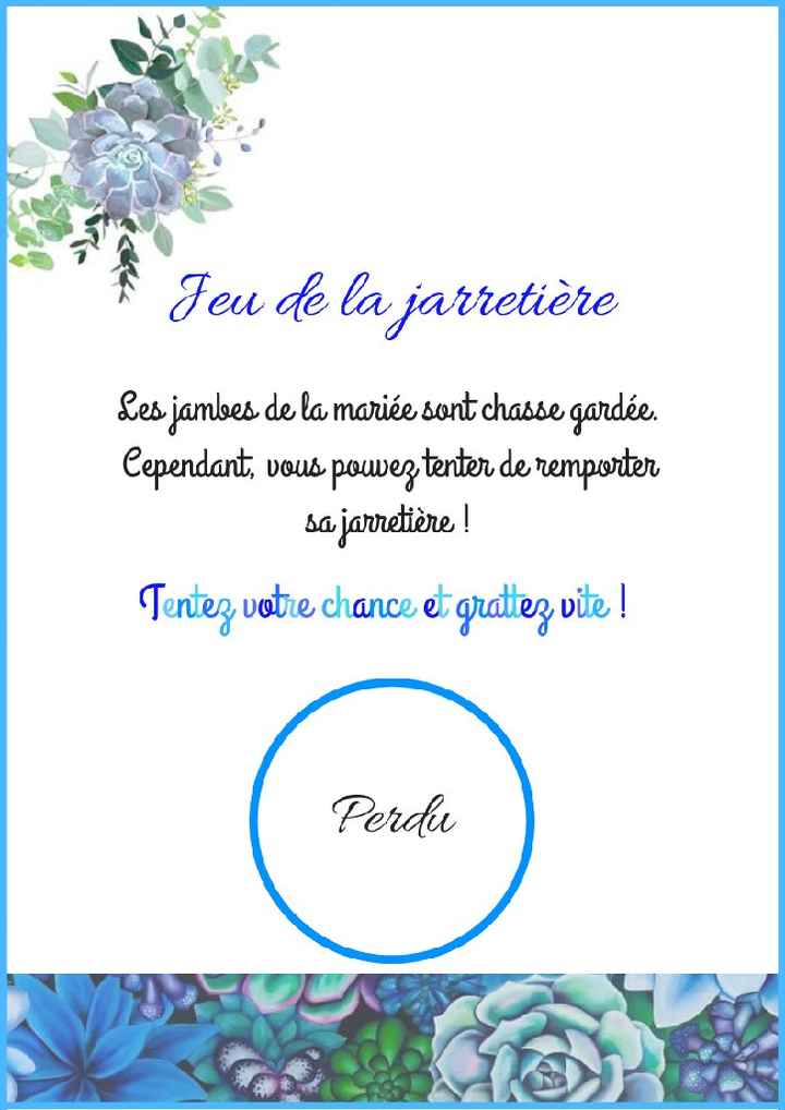 Jeu de la jarretière Carte à gratter diy - 2