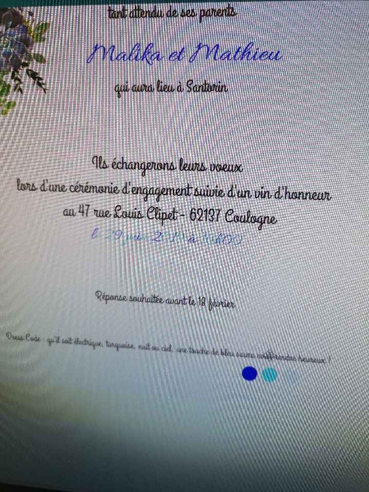 Invitation au vin d'honneur uniquement - 1