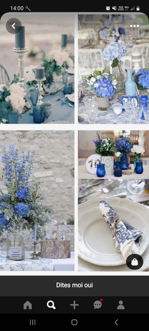 Déco mariage champêtre touche de bleu 2