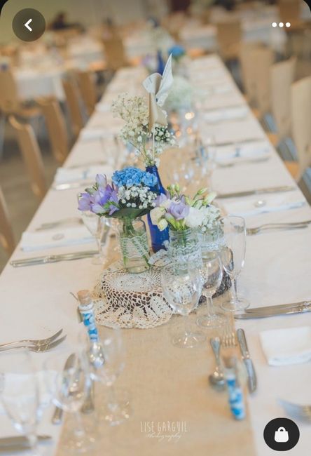 Déco mariage champêtre touche de bleu 4