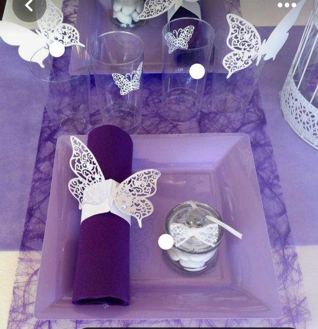 Thème mariage papillon mauve 1