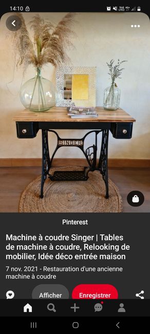 Idées déco table à machine à coudre ancienne! 1