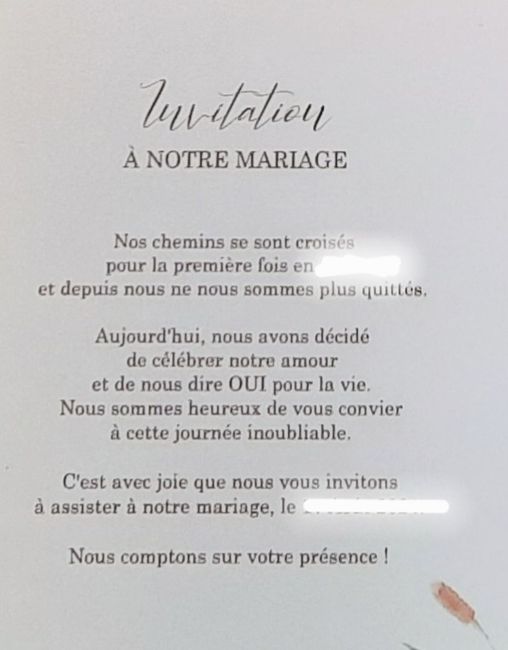 Texte faire part - 1