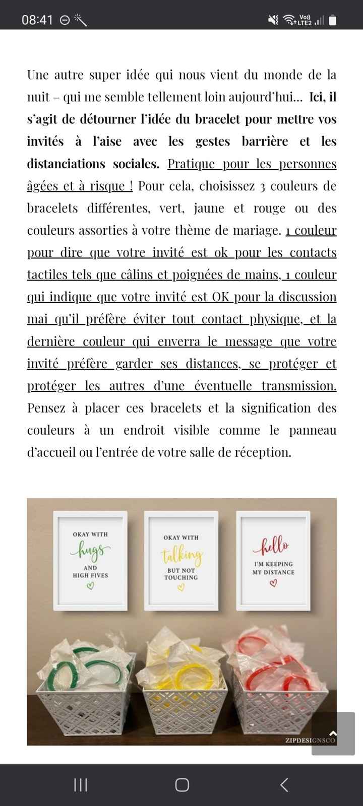 Covid et précautions. - 2