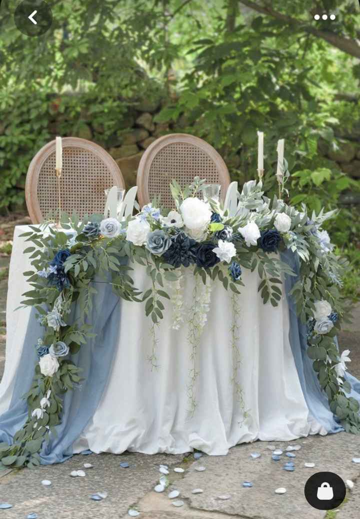 Déco mariage champêtre touche de bleu - 1