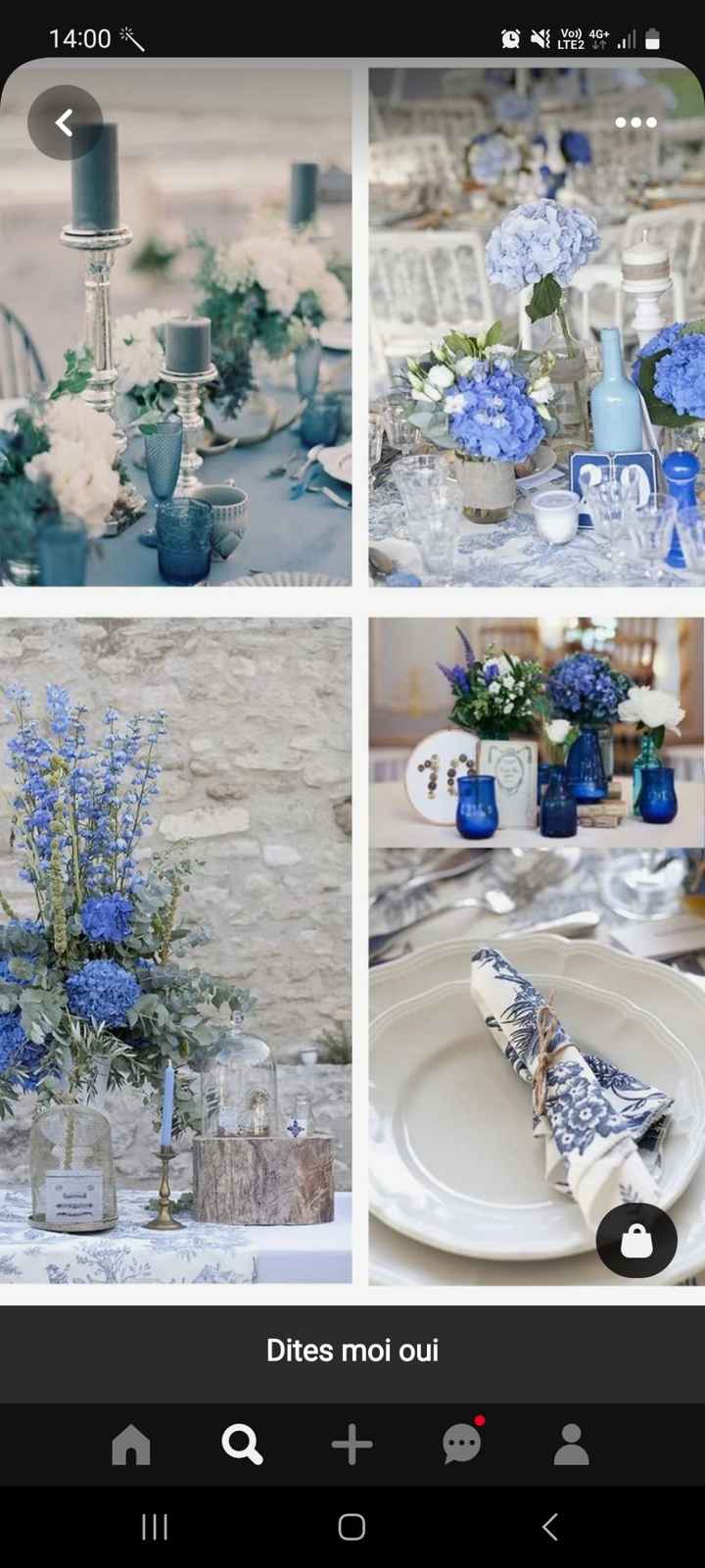Déco mariage champêtre touche de bleu - 2