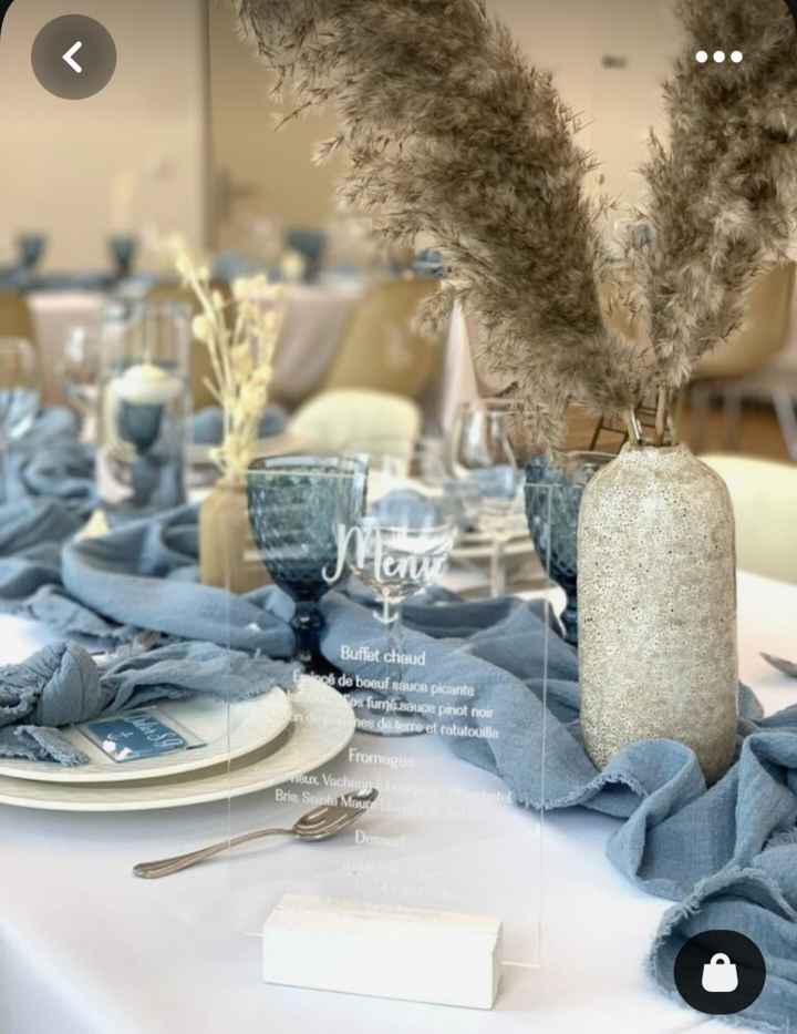 Déco mariage champêtre touche de bleu - 3