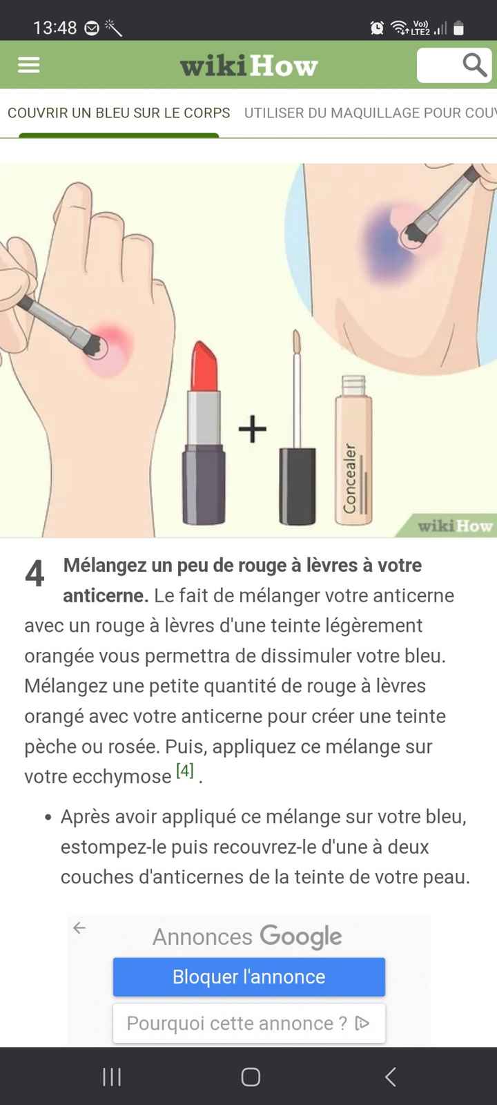 sos camouflage des bleus sur la peau 😱 - 1