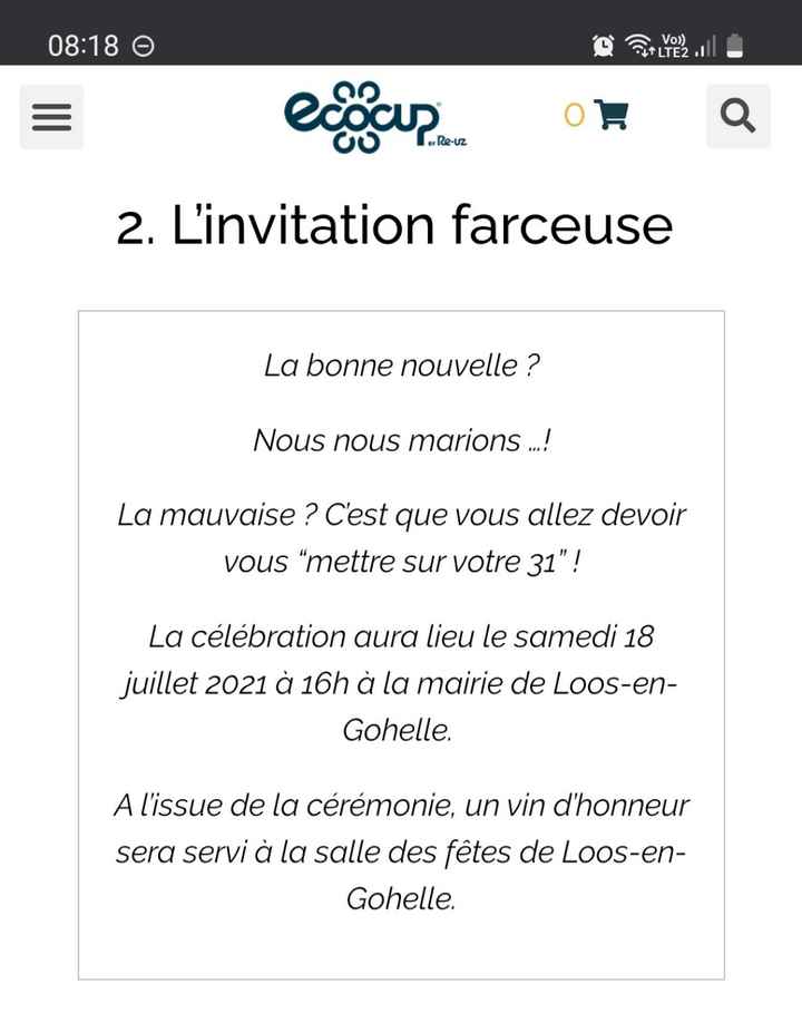 Invitation par sms - 2