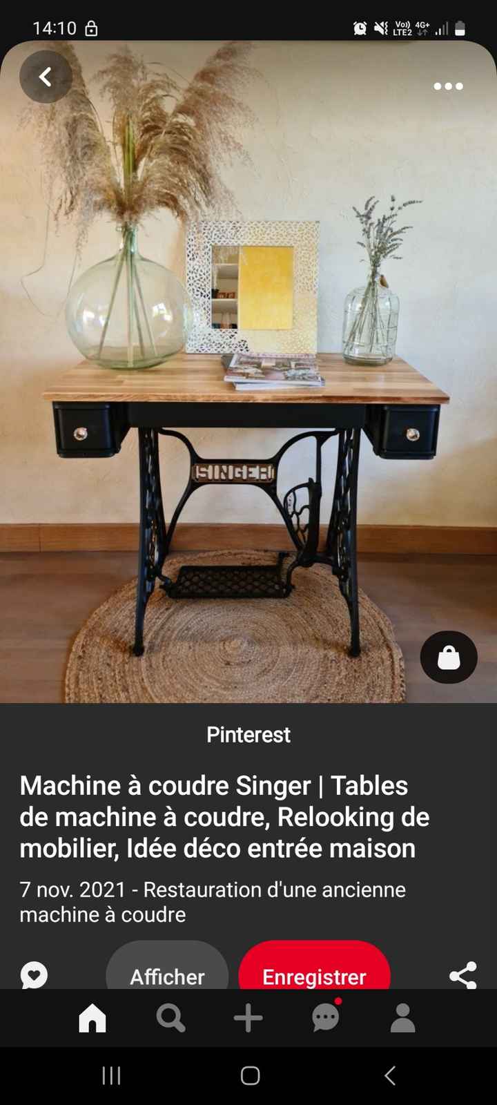 Idées déco table à machine à coudre ancienne! - 1