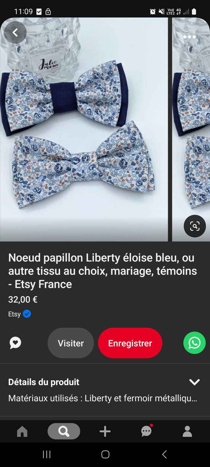 Nœud papillon en commun pour témoins - 1