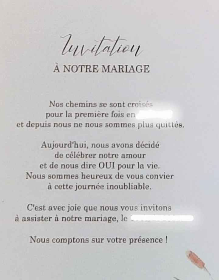 Texte faire part - 1