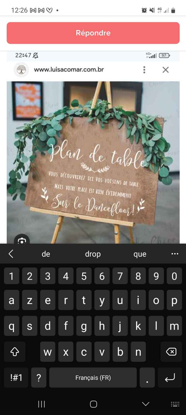 Plan de table en u - 1