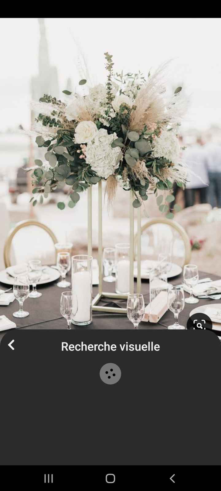 cout bouquet fleurs centre table - 1