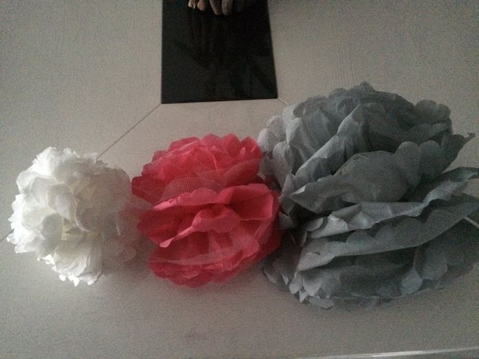 Serviette en papier et pompom - 3