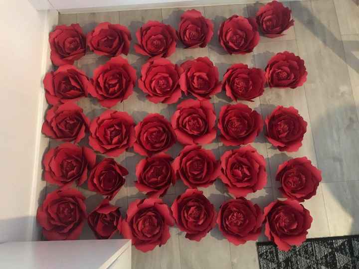 Suite et fin de mes roses en papiers - 1