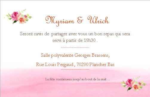 CARTON INVITATIONS REPAS